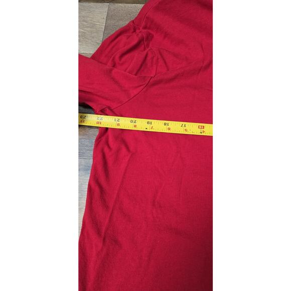 Polo Ralph Lauren T-Shirt Large Custom Slim Fit Red Long Sleeve Pre Owned - Picture 9 of 10